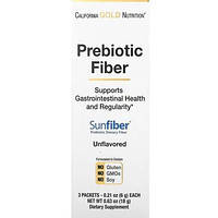 Пребиотическое волокно California Gold Nutrition (Prebiotic Fiber) 3 пакетики по 6 г