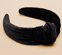 Черный бархатный ободок обруч для волос с узлом Women'secret Повязка на голову