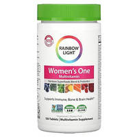 Мультивитамины для женщин на пищевой основе, Women's One Multivitamin, Rainbow Light, 150 таблеток