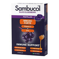 Самбукол пастилки для иммунитета Черная бузина + Витамин С + Цинк от 6 лет Sambucol (Immuno Forte) 20 шт