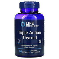 Препарат для щитовидной железы, Triple Action Thyroid, Life Extension, 60 вегетарианских капсул