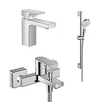 Набор смесителей для ванны Hansgrohe Vernis Shape 71561000+71450000+26533400 Хром (71561111) KC, код: 8406838