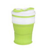 Чашка складная с крышкой зеленая 350мл СИЛА