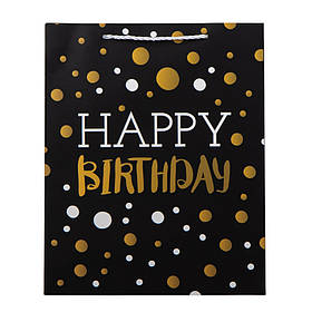 Подарунковий пакет "Be happy", 26*32 см * Рандомний вибір дизайну ELISEY