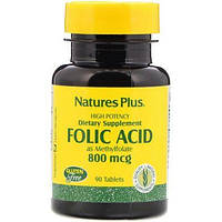 Фолиевая кислота Nature's Plus (Folic acid as Methylfolate) 800 мкг 90 таблеток