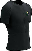 Спортивна компресійна безшовна чоловіча футболка Compressport Racing SS Tshirt M,  S Black/Safe Yellow