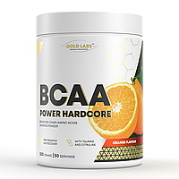 Амінокислоти  Gold Labs BCAA Power Hardcore+Taurine 500 грамм Смак : Orange
