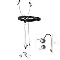 Бондажний набір з металевим анальним гаком №4 Art of Sex Blanca Bondage set with anal hook №4
