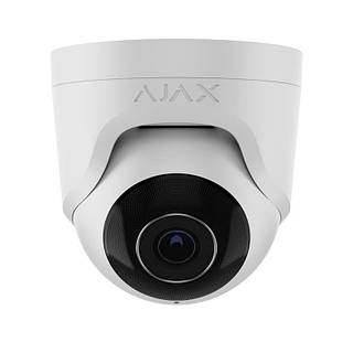 IP-Камера проводная Ajax TurretCam, 8мп, 4мм, Poe, True WDR, IP 65, ИК 35м, аудио, угол обзора 75°до 85°, купольная, белая Baumar