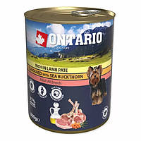 ONTARIO Dog Lamb Pate with Sea Buckthorn Консервы для собак с ягненком и облепихой 800г (8595681809988)