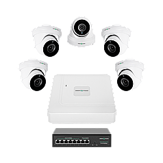 Комплект відеоспостереження на 5 камер GV-IP-K-W82/05 5MP