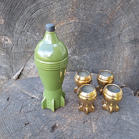 Набор Артиллерийская мина с рюмками для спиртного, подарок для военного, мужа, командира, побратима