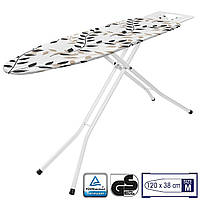 Доска для глажки Casa Si Superstandard Basic 120x38 White/Black Leaves (CS95150E166) I'Pro