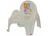 Горшок-стульчик Tega Baby Принцесса с музыкой Белый PO-054-103 (2000903453314) IN, код: 8413313