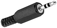 Штекер Lucom FreeEnd-Jack 2.5mm 3pin M конектор Cable Protector Чорний (25.02.5091) IN, код: 7454117