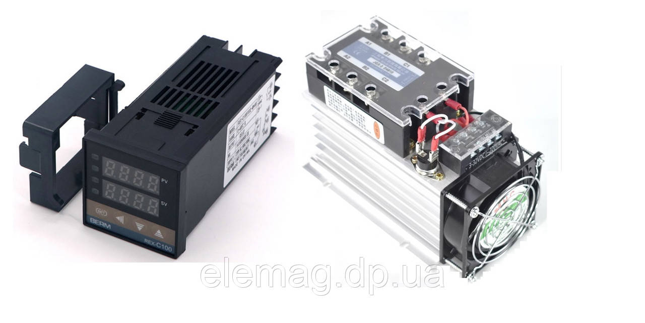 60A SSR трифазне твердотільне реле з Терморегулятор BERME