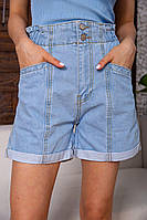 Женские джинсовые шорты свободного кроя Голубой 164R4056-3 Ager 26 DH, код: 8231619