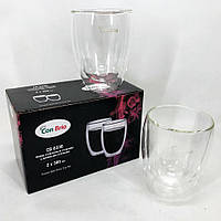 Набор чайных чашек Con Brio CB-8330-2 | Чайные чашки с двойным дном | Стеклянные чашки с GY-199 двойным дном