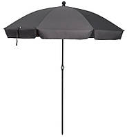 Велика пляжна парасолька з тефлоновим покриттям 180 см Livarno Сіра (100343334 grey)