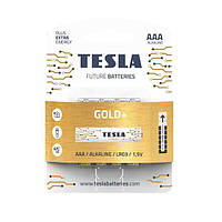 Батарейки TESLA AAA GOLD+ LR03 4 штуки IN, код: 2330069