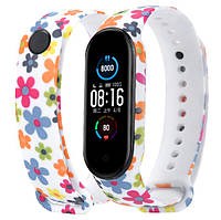 Ремешок Painted Strap для Xiaomi Mi Band 3 4 Flowers GG, код: 6435206