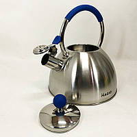 Чайник для газових плит Magio MG-1190 / Кухонний металевий чайник з нержавіючої сталі / Чайник QY-270 зі свистком