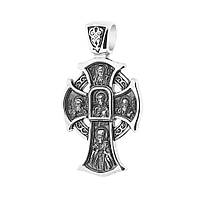 Серебряный православный крест с чернением 13526 Оникс DH, код: 6589901