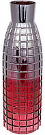 Ваза Ancient Glass Топаз диаметр 15х49см, красное стекло Bona DP67901 IN, код: 6675006