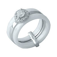 Серебряное кольцо SilverBreeze с керамикой (1150566) 16 размер GG, код: 6434736