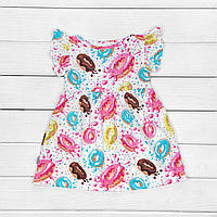 Детское платье Dexters с ярким рисунком sweetie 122 см белый розовый (13119381975) QT, код: 8329079