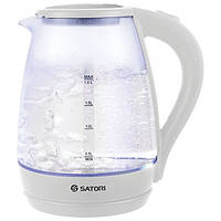 Чайник электрический стеклянный 1.8 л Satori SGK-4105-WT White IN, код: 7769156