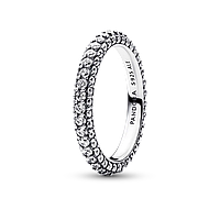 Серебряное кольцо Pandora Ряд паве 50 GG, код: 8310317