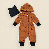 Комбинезон детский с шапкой Dexters little wood 68 см коричневый (131586268604) IN, код: 8335411
