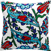 Набір для вишивання декоративної подушки Чарівниця Турецькі квіти 40×40 см V-146 IN, код: 7243100