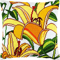 Набір для вишивання декоративної подушки Чарівниця Лілеї 40×40 см V-151 IN, код: 7243105