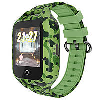 Детские водонепроницаемые GPS часы с видеозвонком MYOX MX-72GRW 4G Камуфляж IN, код: 7726765