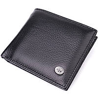 Мужское кожаное портмоне с зажимом ST Leather 22485 Черный GG, код: 8388966