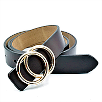 Женский кожаный ремень Le-Mon nwzh-30k-0055 Тёмно-коричневый GG, код: 1558503