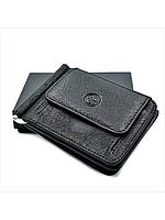Чоловічий шкіряний гаманець-зажим Weatro 11 х 8 х 2 см Чорний wtro-168-27 GG, код: 7572713