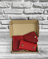 Подарочный набор DNK Leather 7 18,0*10,0*3,5 см Красный GG, код: 6910564