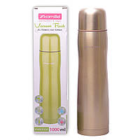 Термос бежевый 1000ml из нержавеющей стали KL226067 Kamille NX, код: 8398340