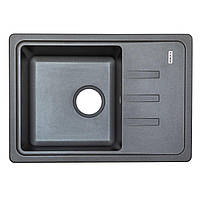 Мойка гранитная для кухни Platinum 6243 LIANA матовая Черный металлик BM, код: 7229650