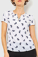 Блуза з принтом біло-синій 230R112-1 Ager M NX, код: 8225123