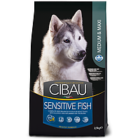 Фарміна дог сух CIBAU SENSITIVE ADULT MEDIUM & MAXI з чутливим травленням з рибою 2,5 кг 30955