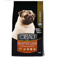 Фарміна дог сух CIBAU SENSITIVE ADULT MIN з чутливим травленням з ягням 2,5 кг. 30986