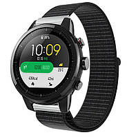 Ремешок BeWatch нейлоновый липучка для Amazfit Stratos \ Pace Черный (1021301) NX, код: 1157032