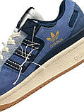 Жіночі кросівки Adidas Forum 84 Low "Off White" Navy White New, фото 7
