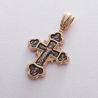 Православный золотой крест Распятие Христово, Александр Невский, Димитрий Донской, Сергий Рад UP, код: 6732171