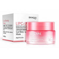 Ночная маска для губ BIOAQUA Lip Sleeping Mask с экстрактом клубники 20 г UP, код: 7681053