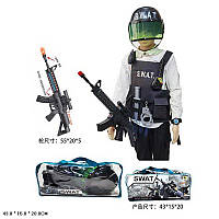 Полицейский игровой набор, на батарейка., 2 цвета, оружие, аксессуары, HT-A